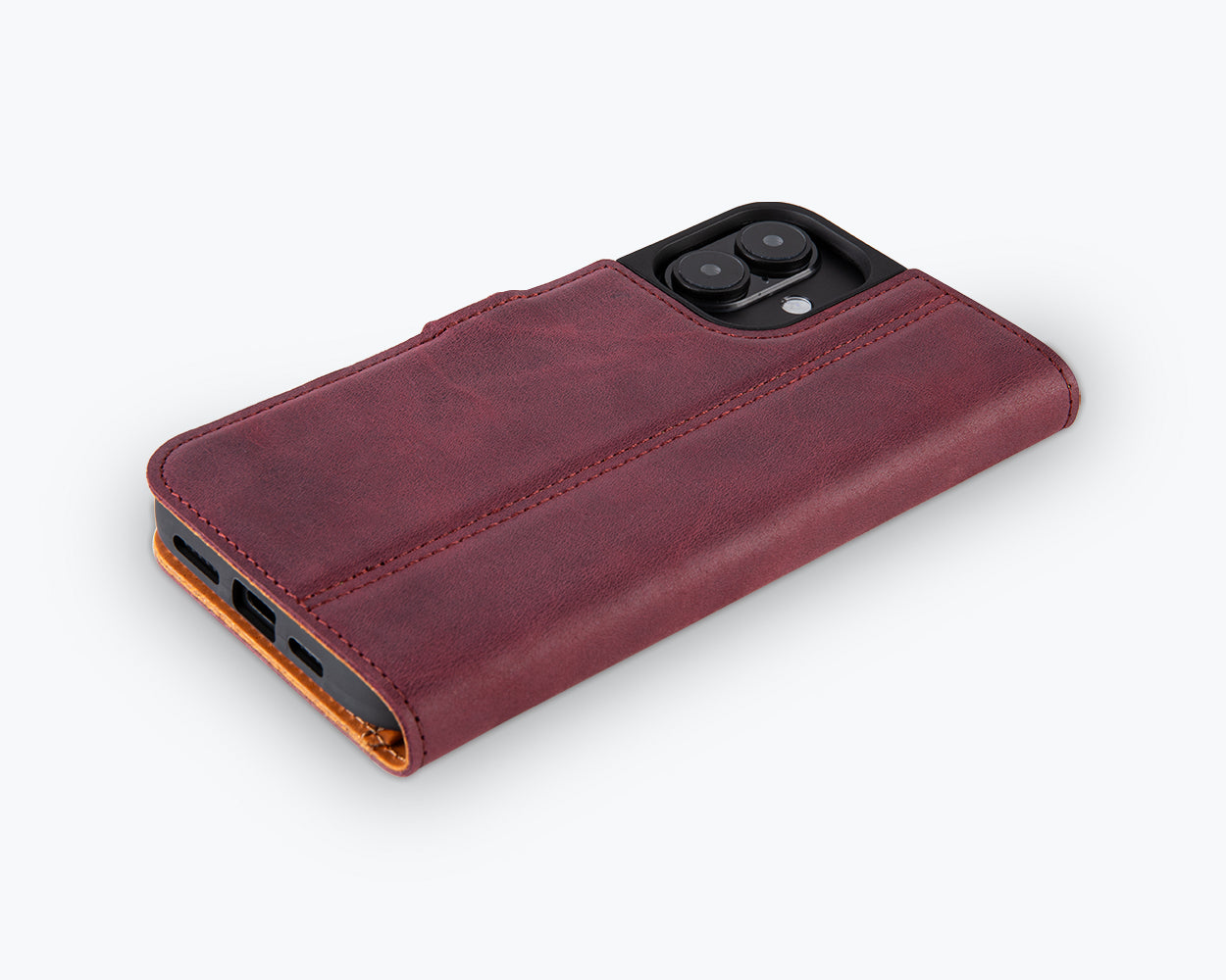 Apple iPhone 16 Plus - Vintage Leather Wallet Phone Case