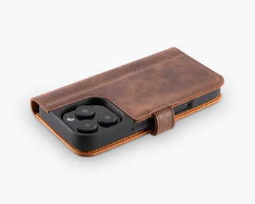 Apple iPhone 16 Pro | Leder-Wallet-Hülle