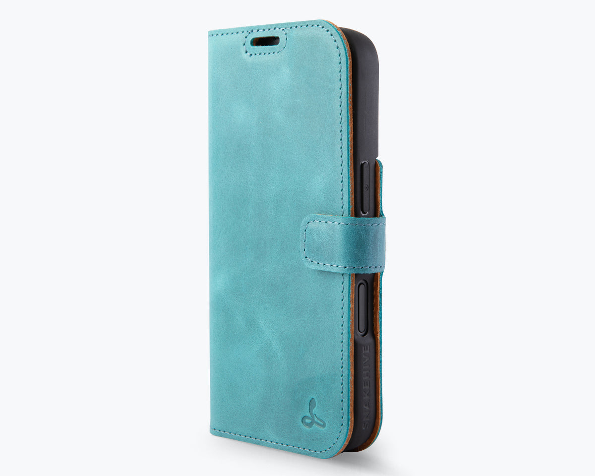 Snakehive Lederen Portemonneehoes Voor IPhone 16 Pro – Met Kaartsleuven, Standaard En Magnetische Sluiting