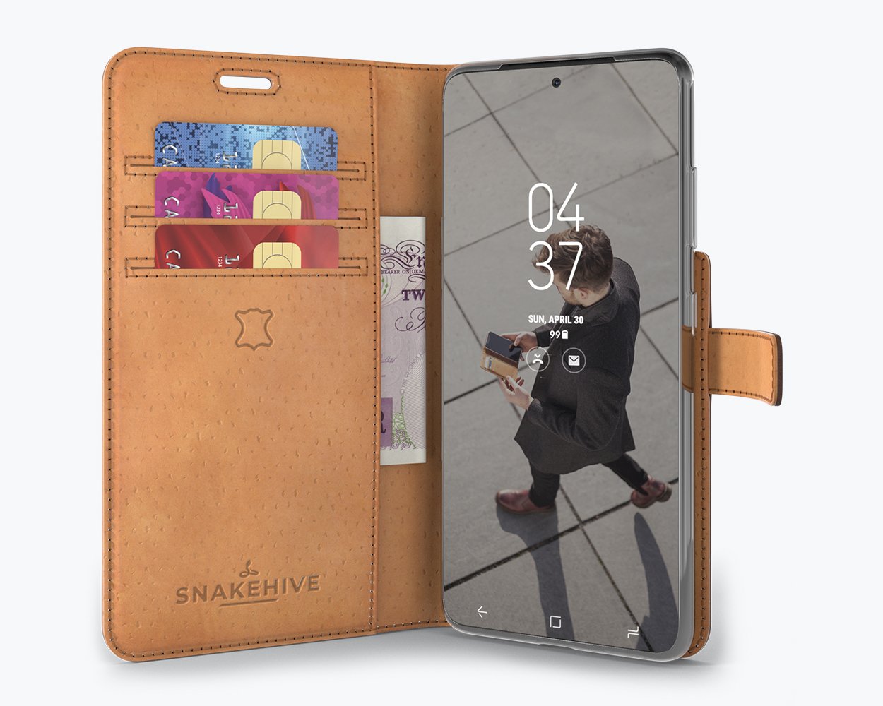 Samsung Galaxy S21 Ultra - Vintage Leather Wallet Phone Case
