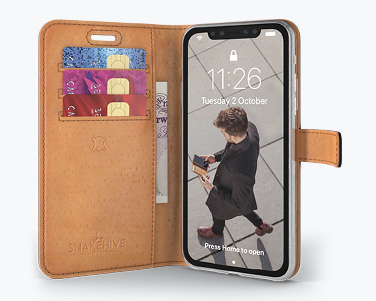 Apple iPhone X/XS - Vintage Leather Wallet Phone Case