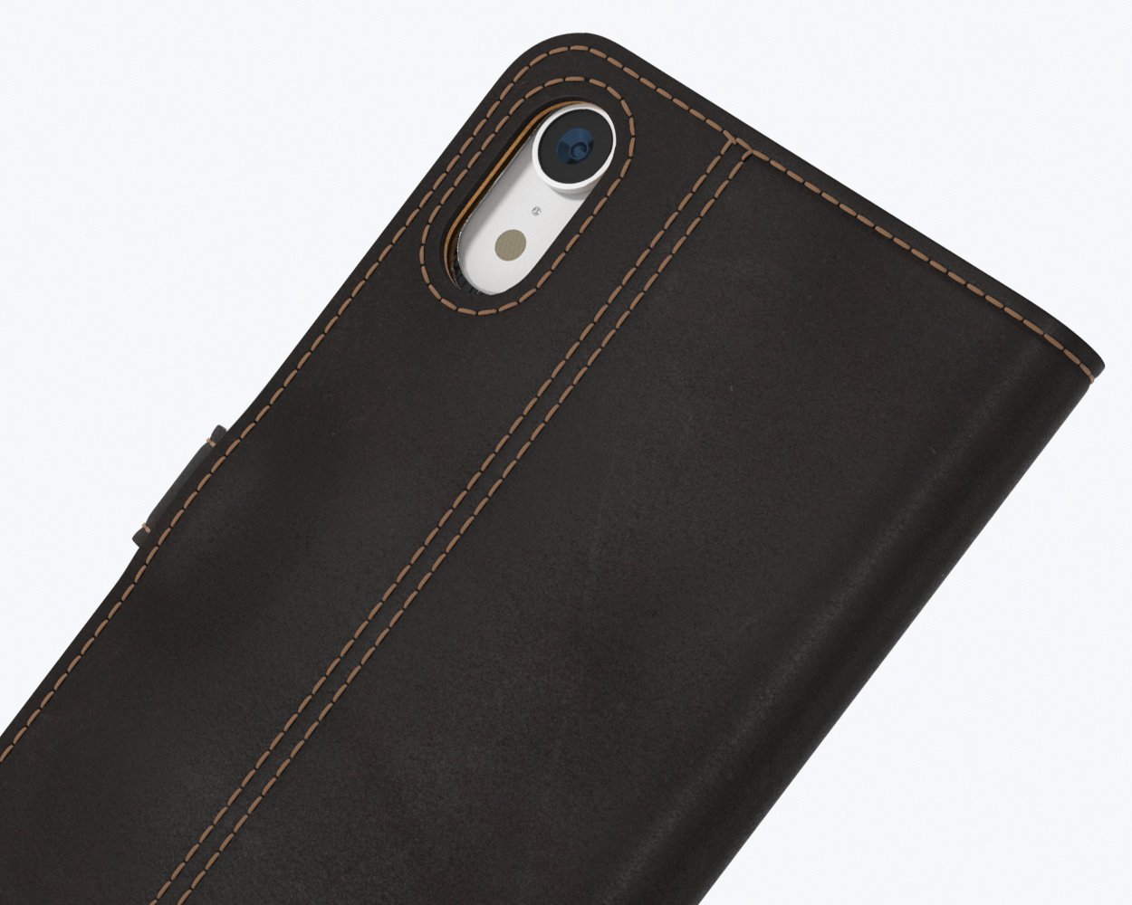 Apple iPhone XR - Vintage Leather Wallet Phone Case
