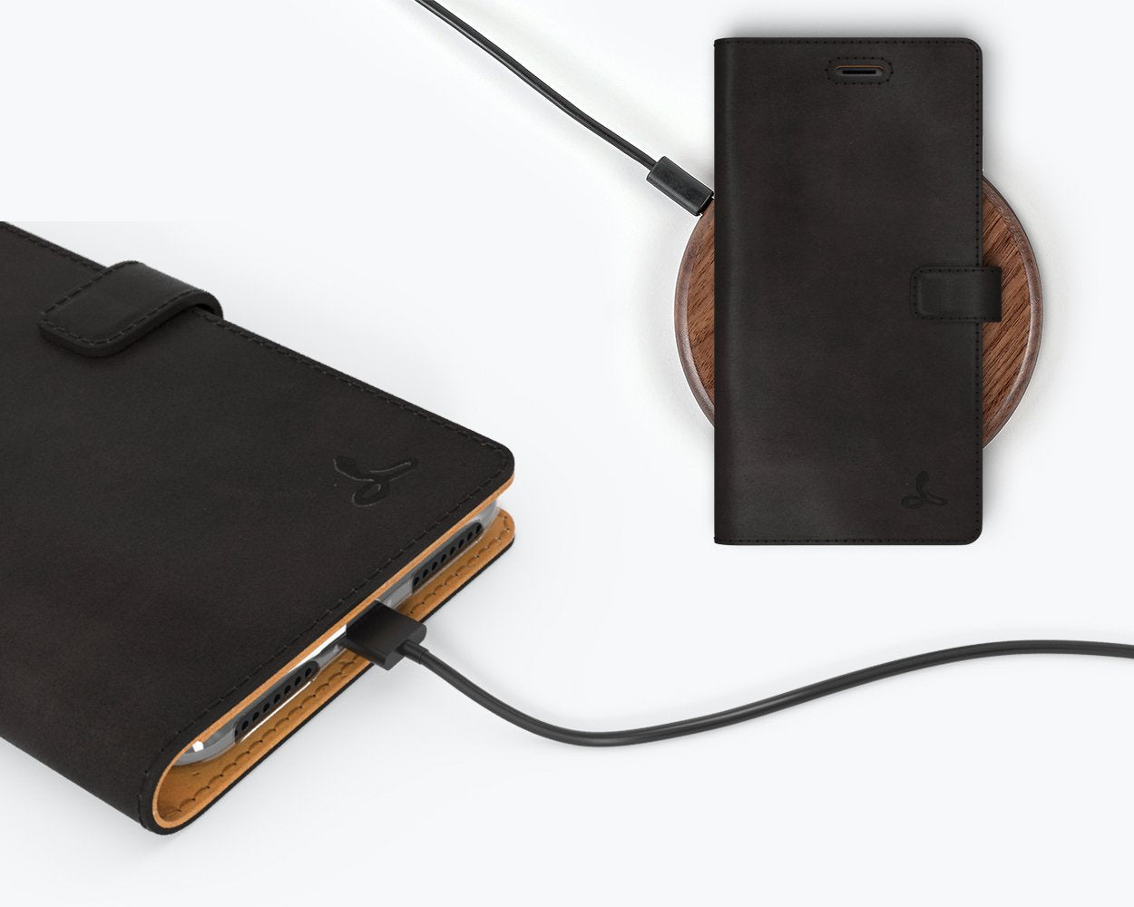 Apple iPhone 8 Plus - Vintage Leather Wallet Phone Case