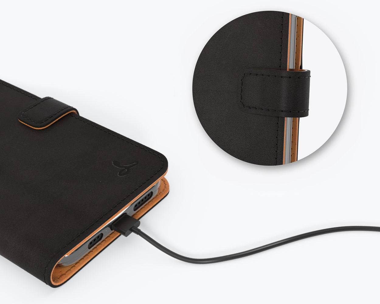 Apple iPhone 12 Mini - Vintage Leather Wallet Phone Case