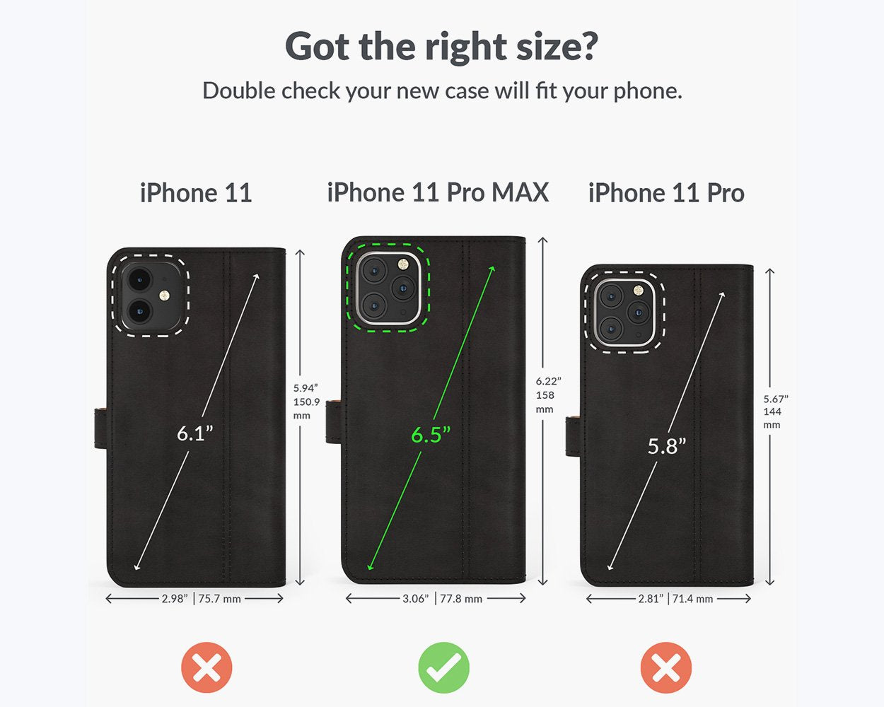 Apple iPhone 11 Pro Max - Vintage Leather Wallet Phone Case