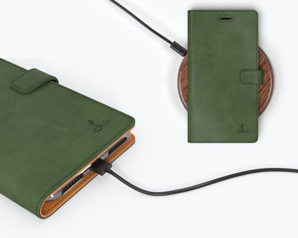 Apple iPhone 8 Plus - Vintage Leather Wallet Phone Case
