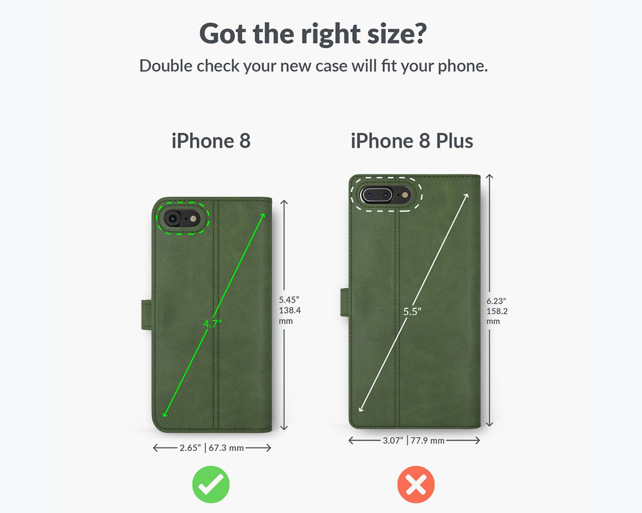 Apple iPhone 8 - Vintage Leather Wallet Phone Case