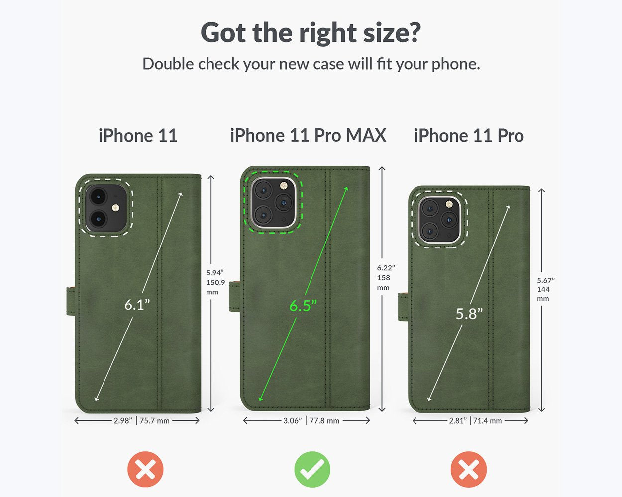 Apple iPhone 11 Pro Max - Vintage Leather Wallet Phone Case