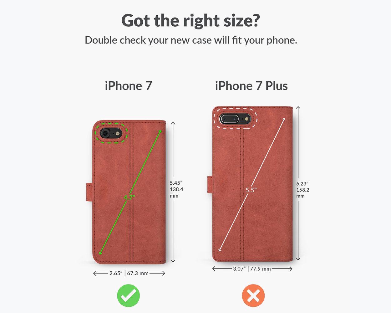 Apple iPhone 7 - Vintage Leather Wallet Phone Case