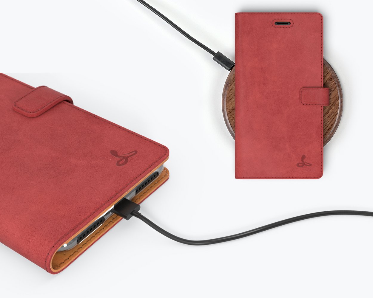 Apple iPhone 8 Plus - Vintage Leather Wallet Phone Case