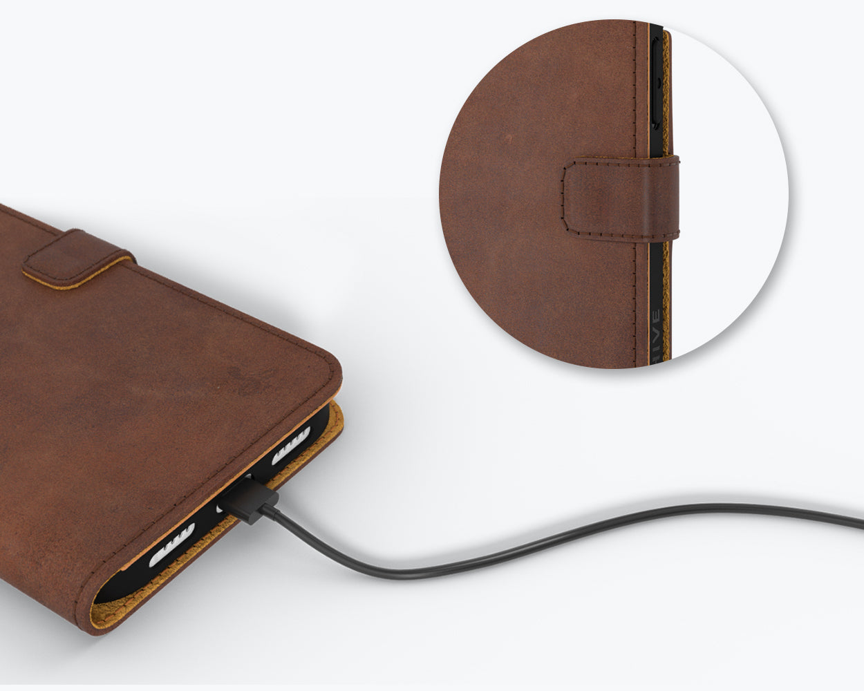 Apple iPhone 14 Pro - Vintage Leather Wallet Phone Case