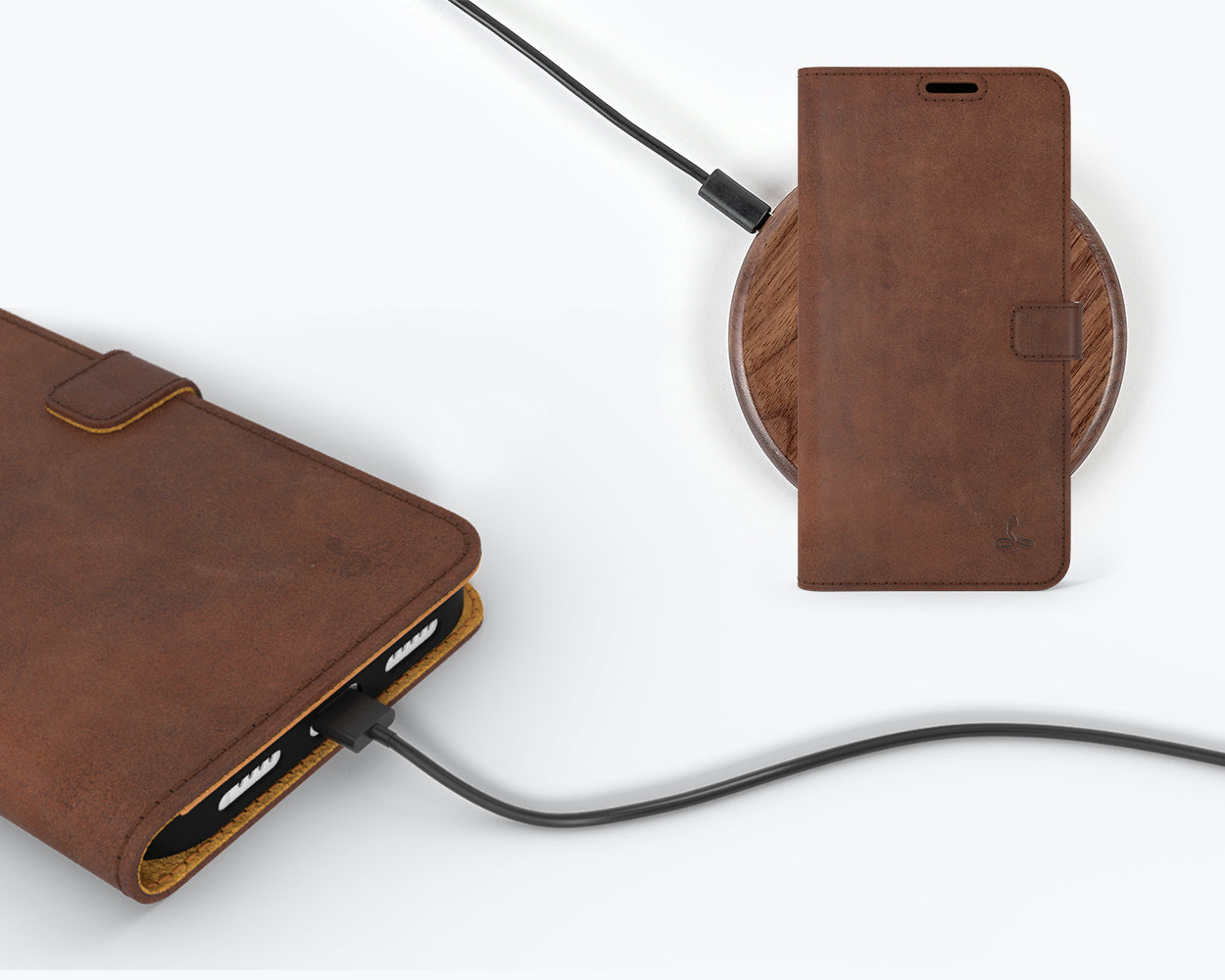 Apple iPhone 14 Pro - Vintage Leather Wallet Phone Case