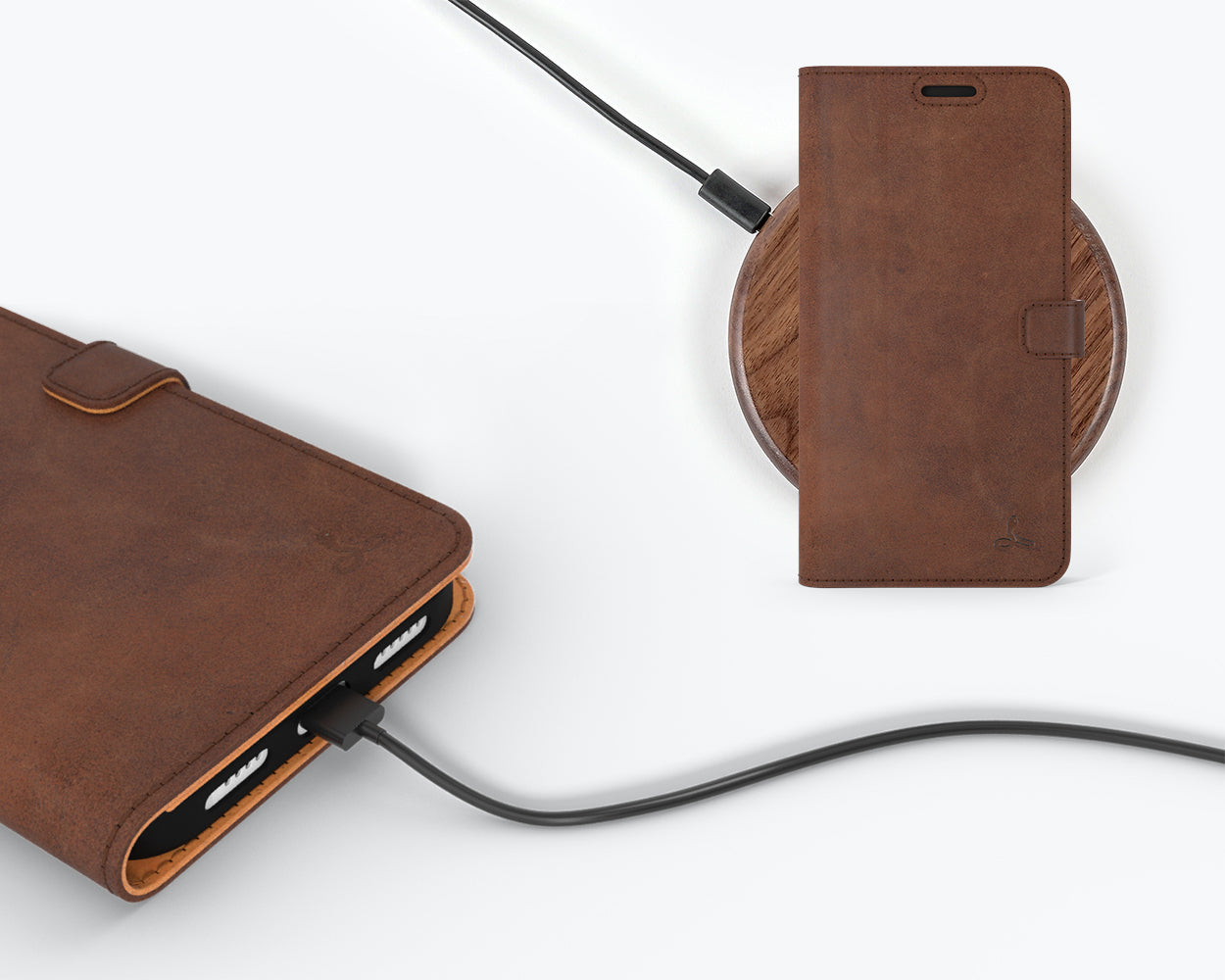 Apple iPhone 14 Plus - Vintage Leather Wallet Phone Case