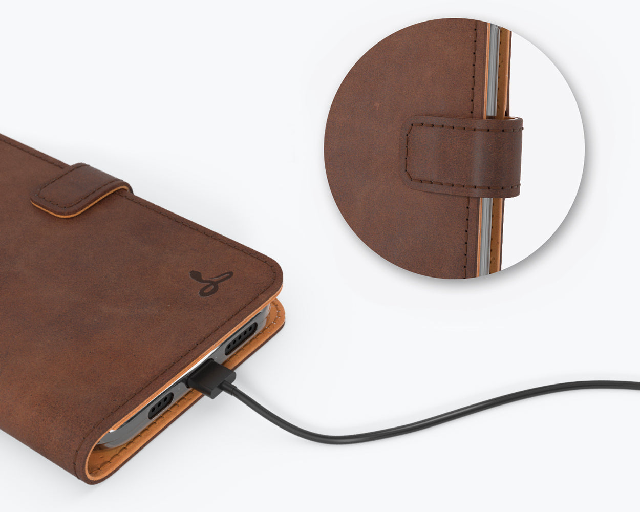 Apple iPhone 12 Pro Max - Vintage Leather Wallet Phone Case