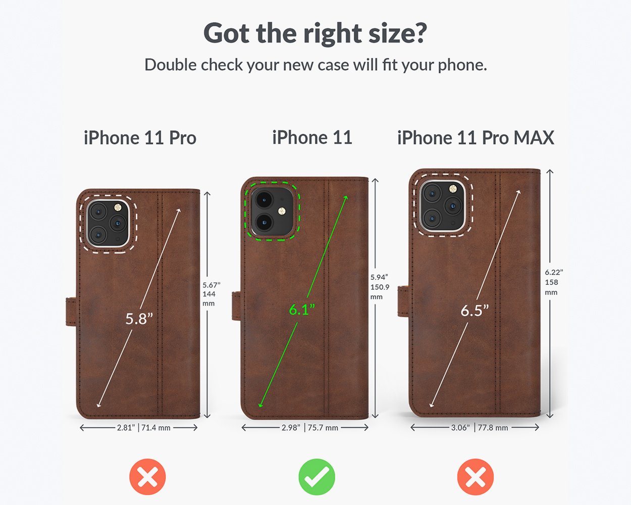 Apple iPhone 11 - Vintage Leather Wallet Phone Case