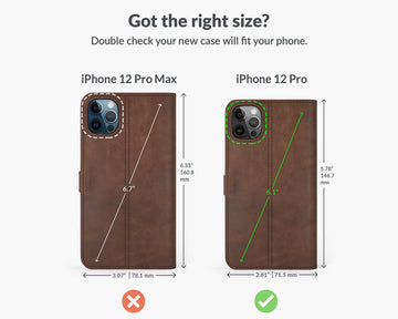 Apple iPhone 12 Pro | Leder-Wallet-Hülle