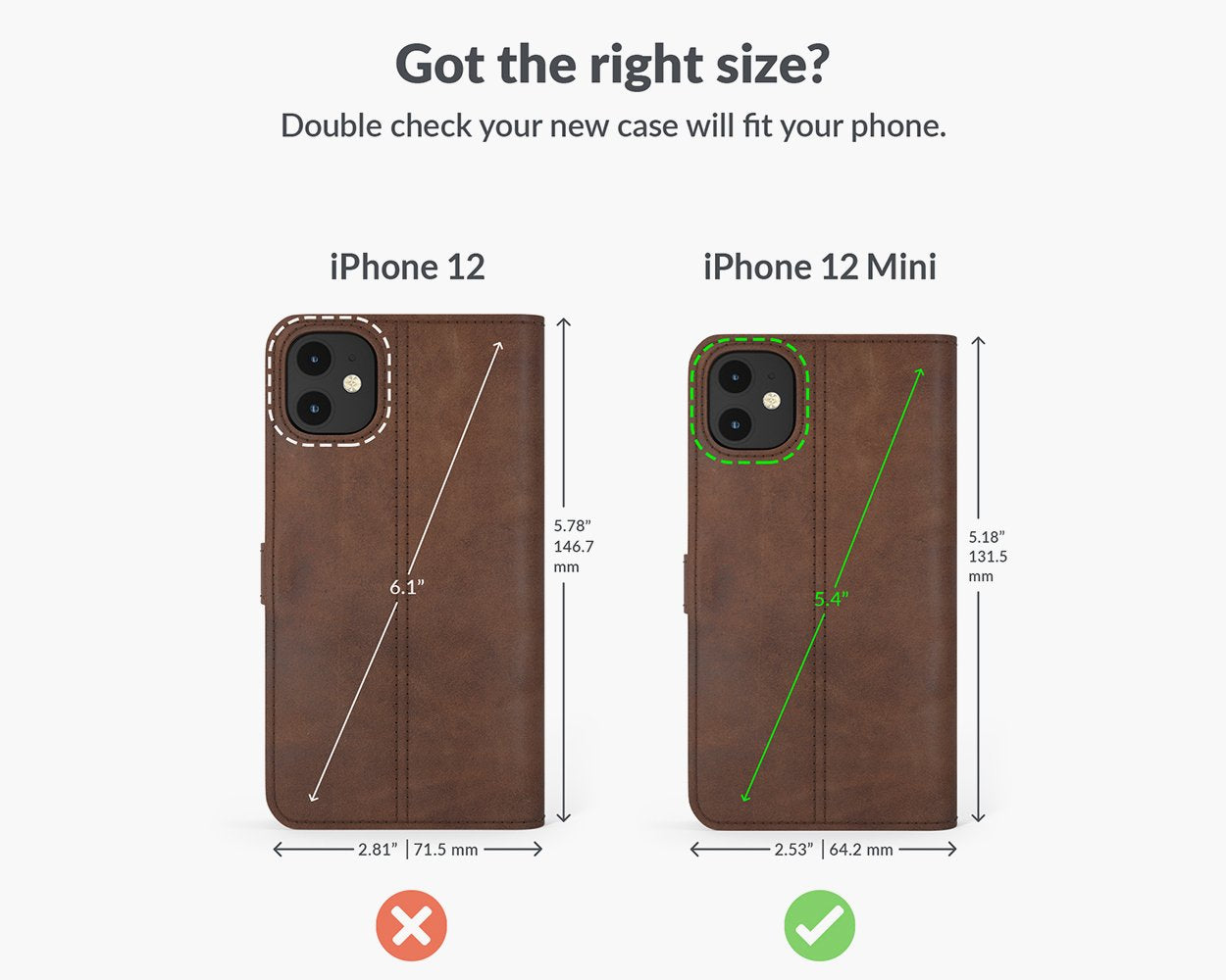 Apple iPhone 12 Mini - Vintage Leather Wallet Phone Case