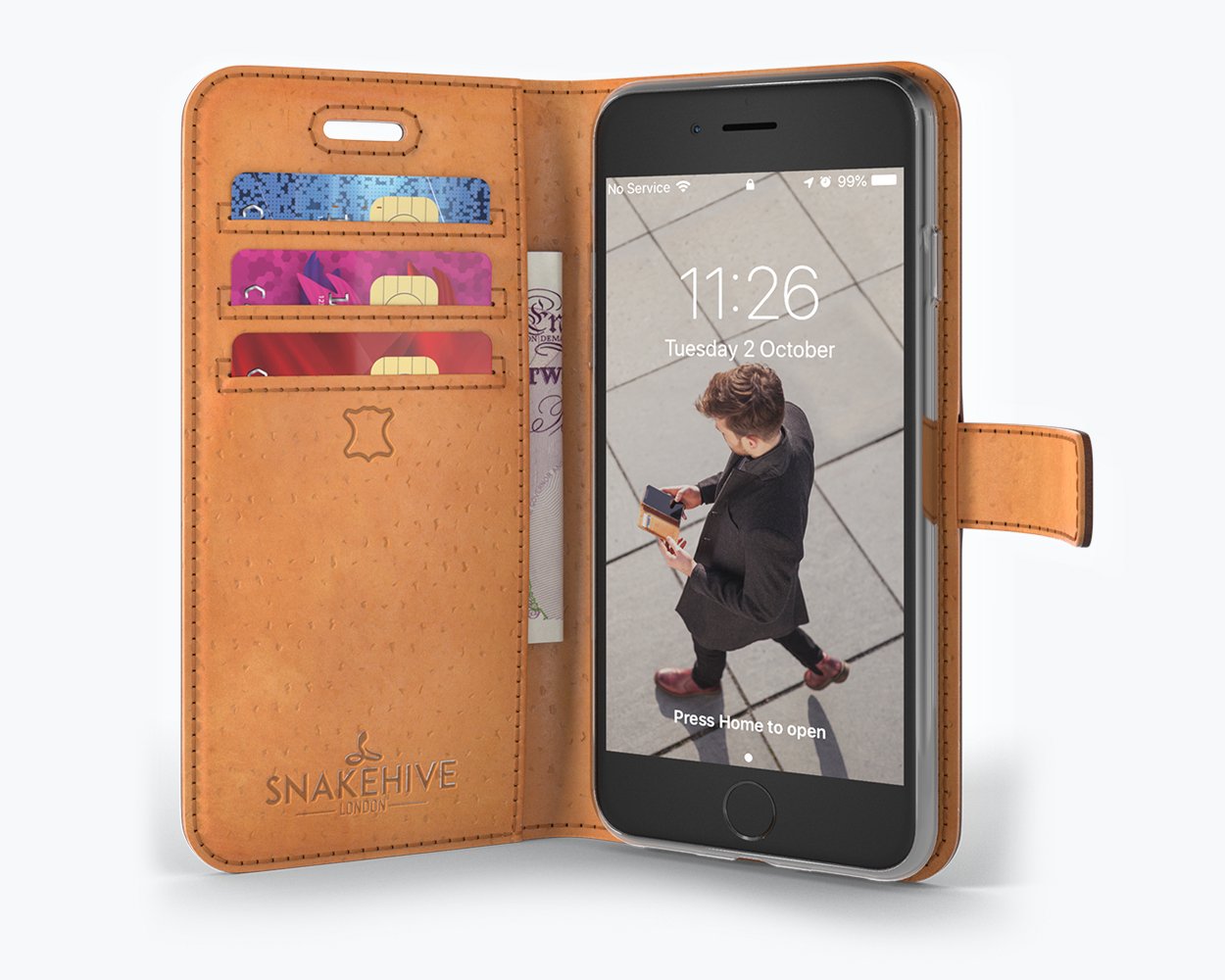 Apple iPhone 7 - Vintage Leather Wallet Phone Case