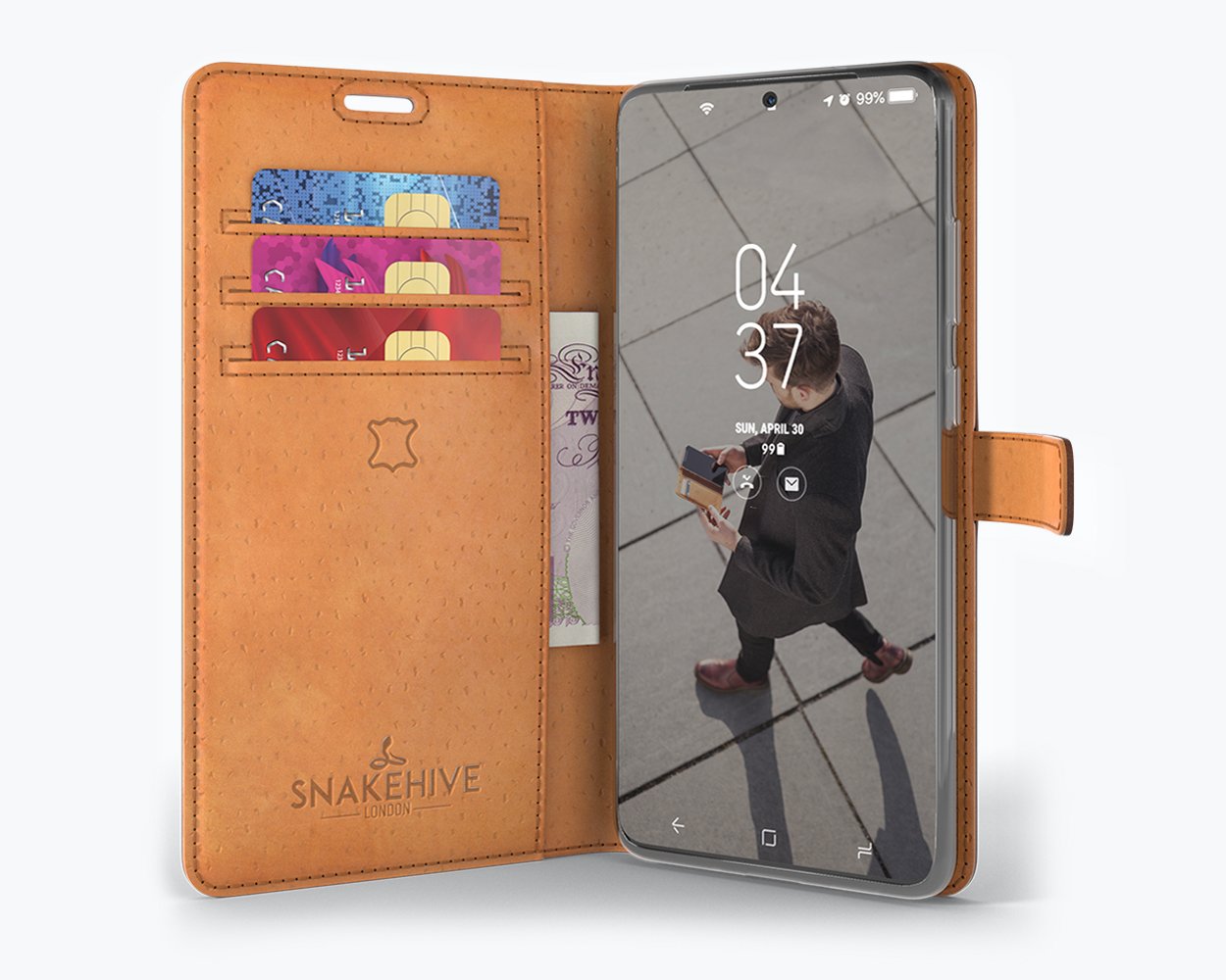 Samsung Galaxy S20 Ultra - Vintage Leather Wallet Phone Case