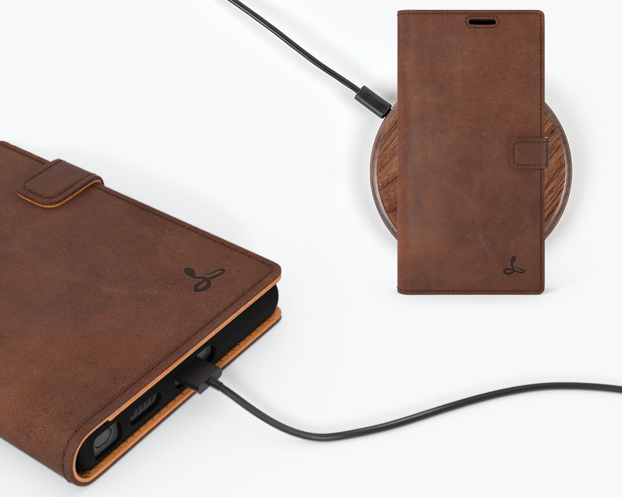 Samsung Galaxy S22 Ultra - Vintage Leather Wallet Phone Case