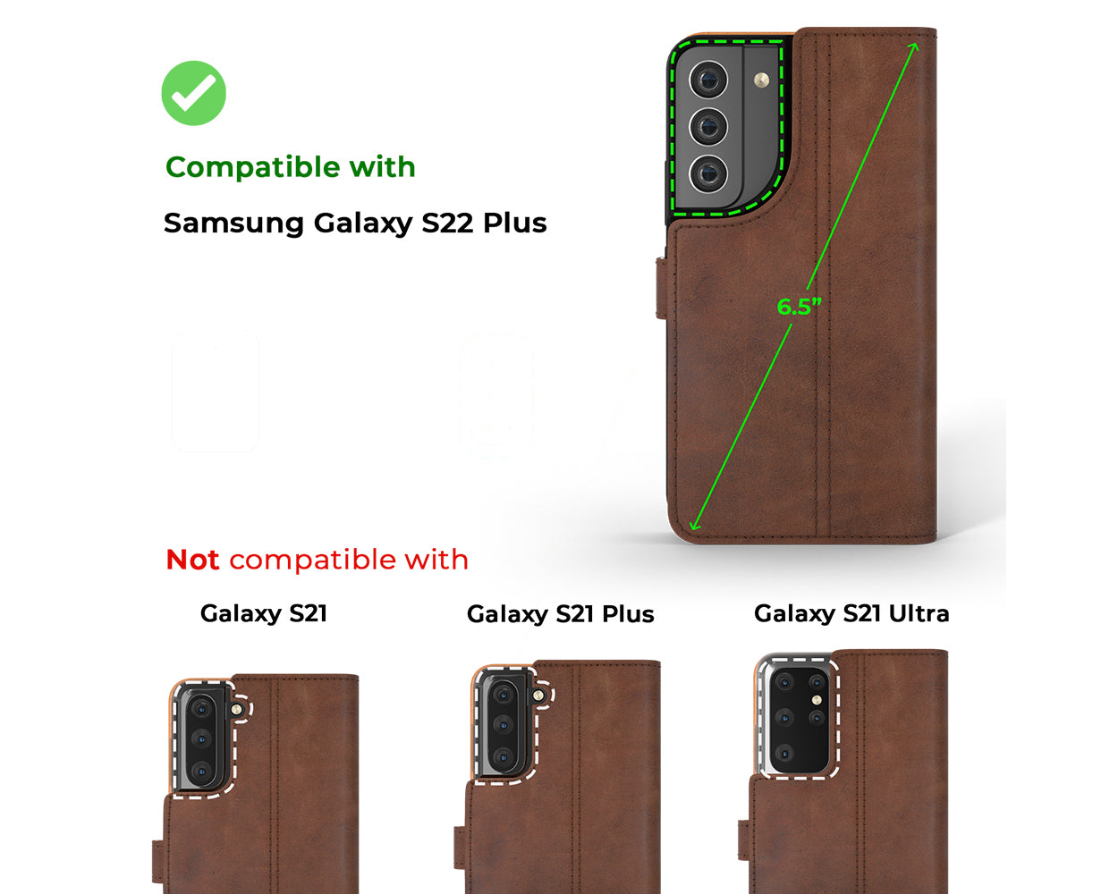 Samsung Galaxy S22 Plus - Vintage Leather Wallet Phone Case