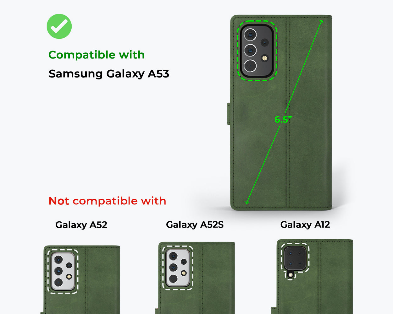 Samsung Galaxy A53 - Vintage Leather Wallet Phone Case