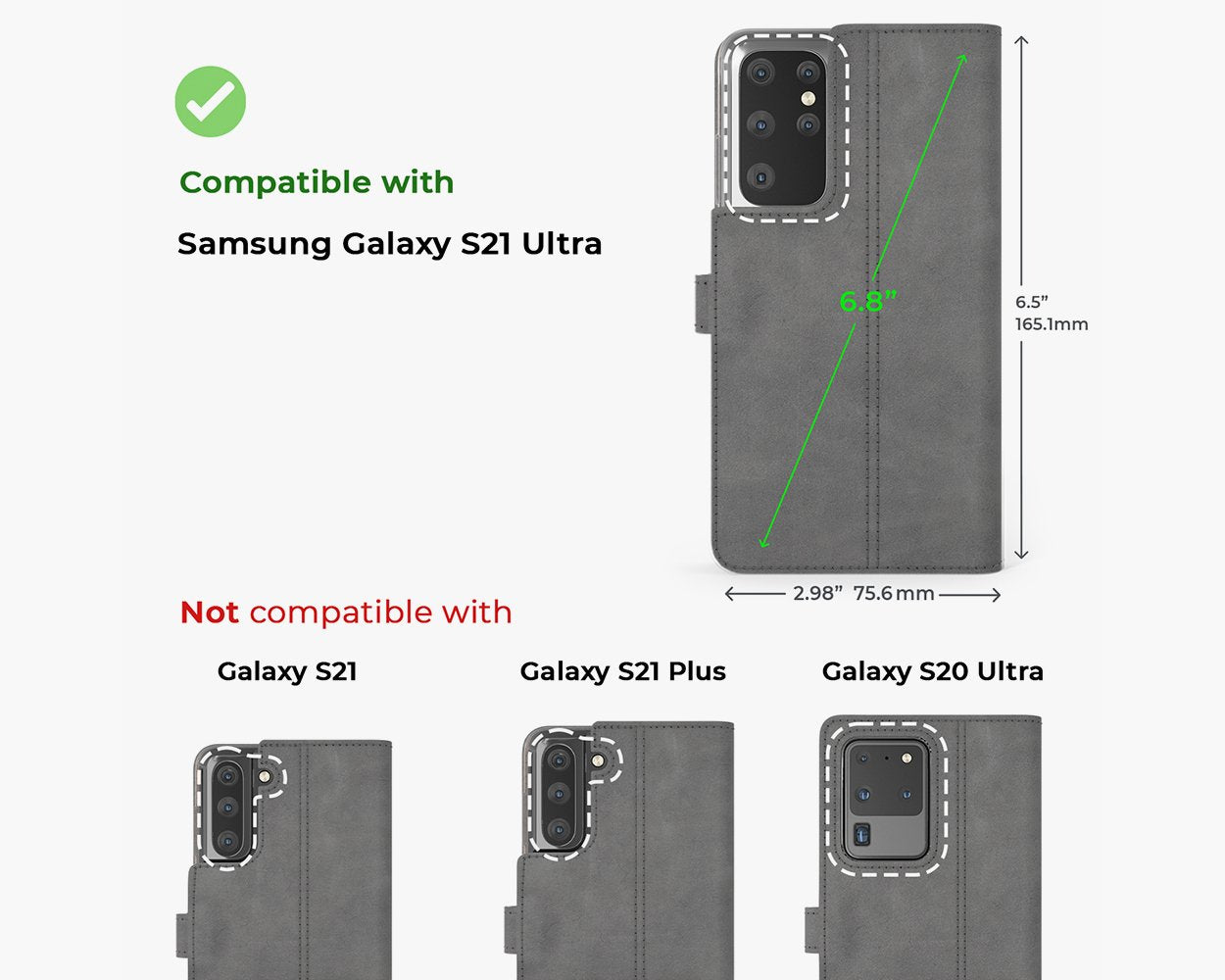 Samsung Galaxy S21 Ultra - Vintage Leather Wallet Phone Case