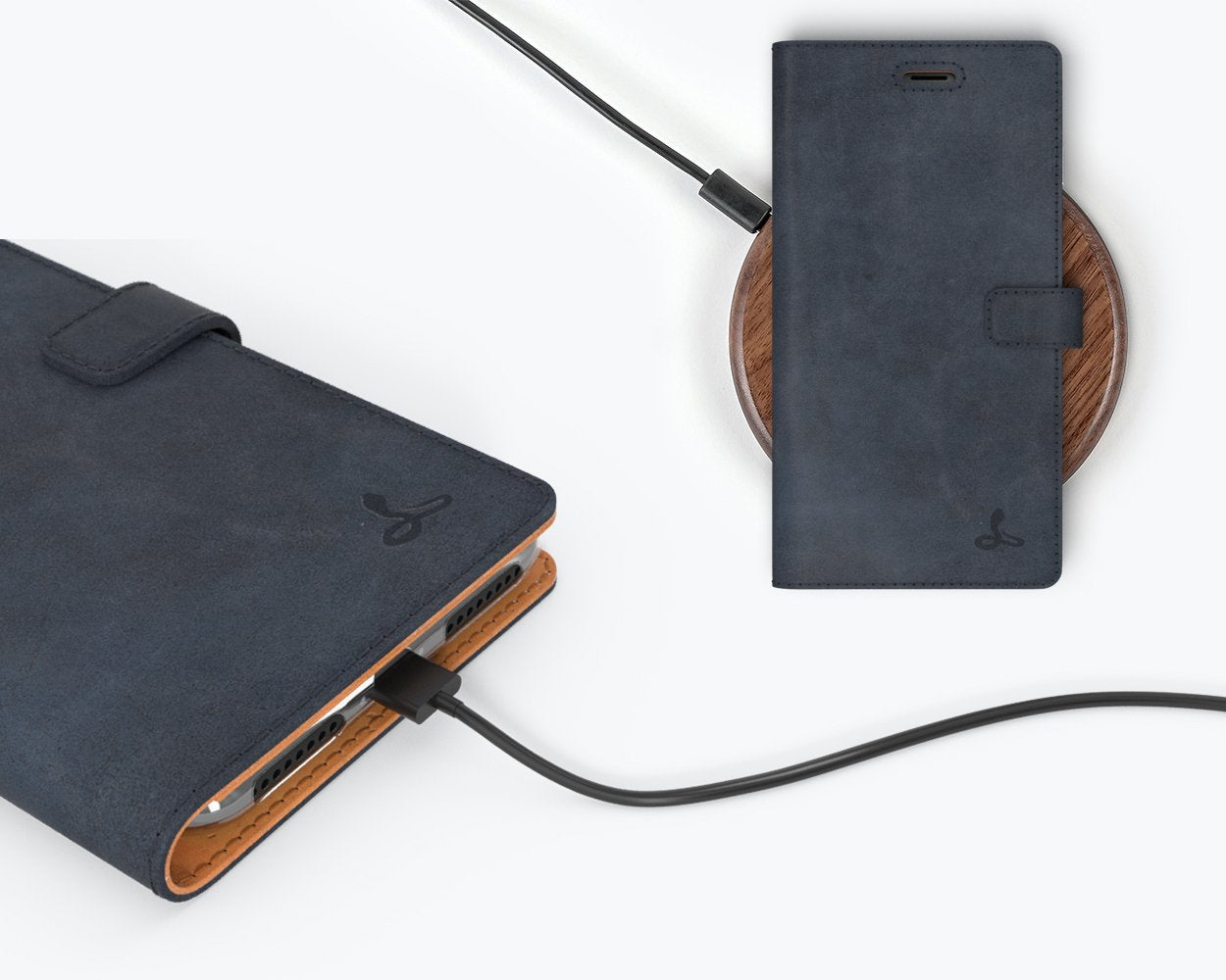 Apple iPhone 8 Plus - Vintage Leather Wallet Phone Case