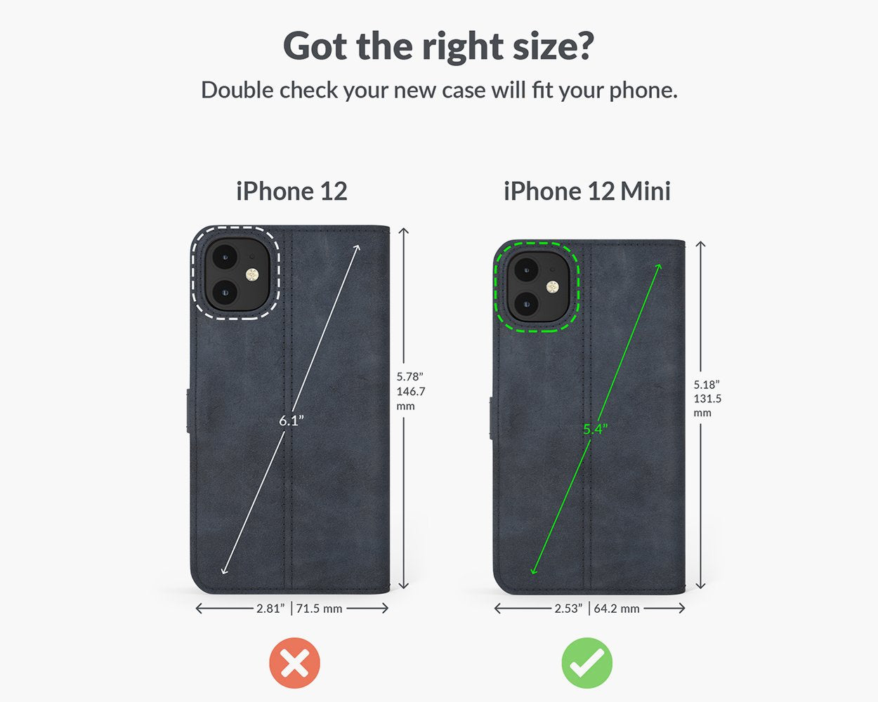 Apple iPhone 12 Mini - Vintage Leather Wallet Phone Case
