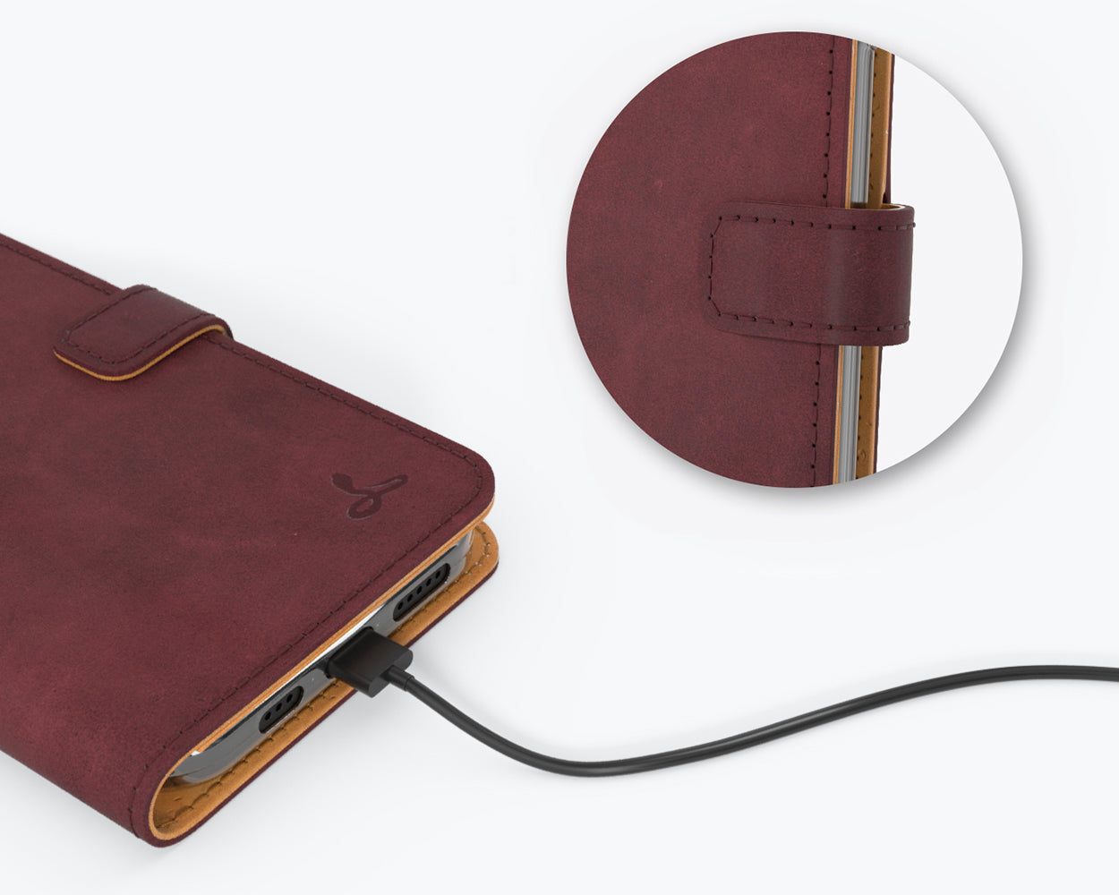 Apple iPhone 12 Mini - Vintage Leather Wallet Phone Case