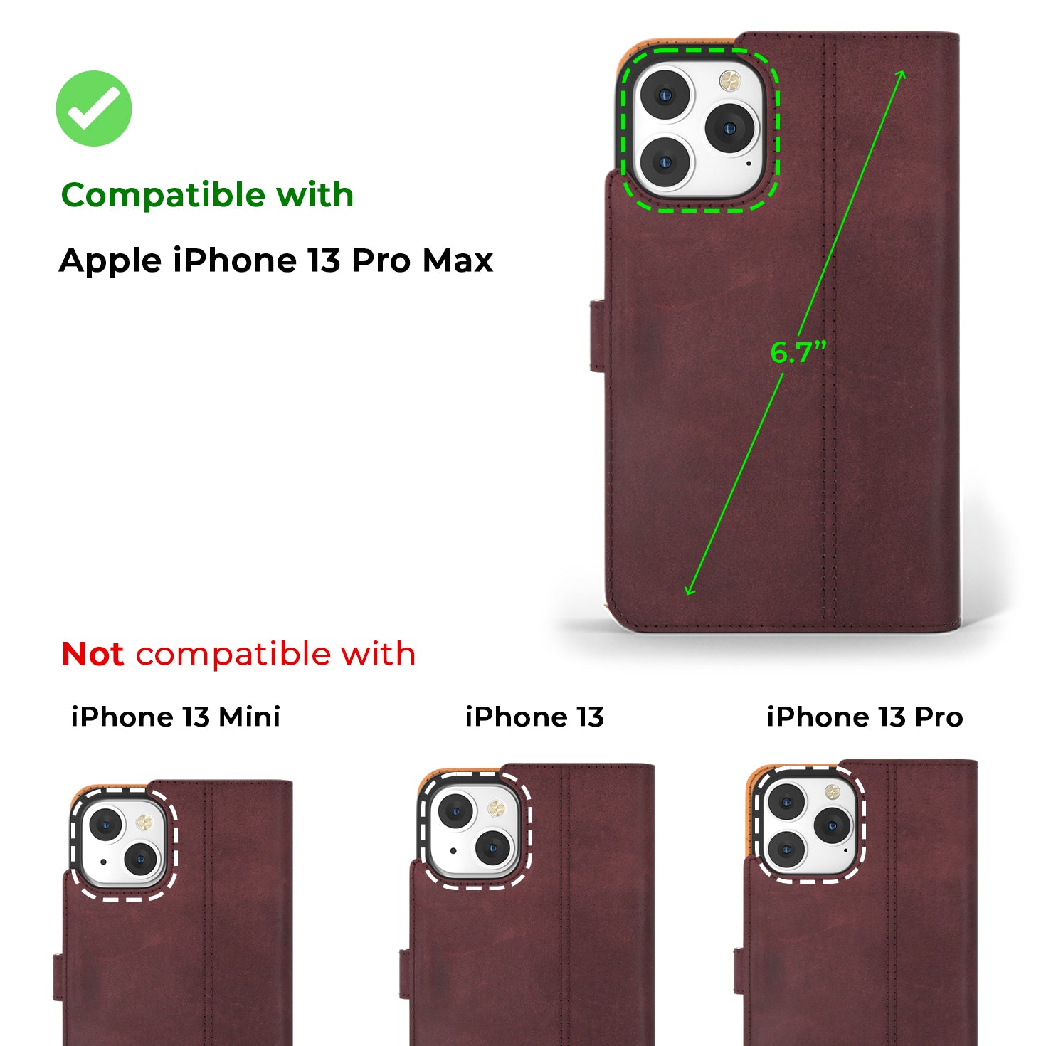 Vintage Leather Wallet - Apple iPhone 13 Pro Max