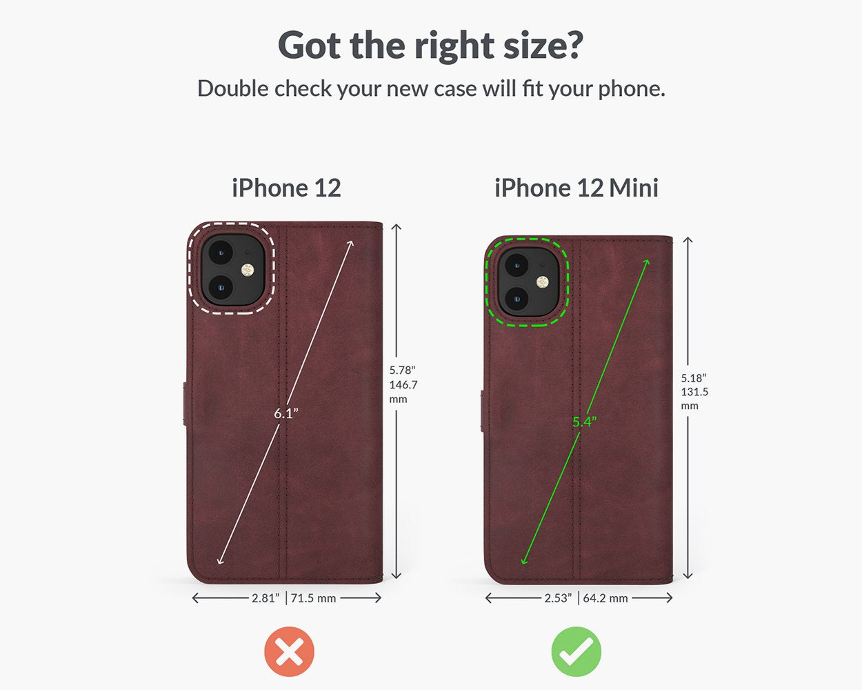 Apple iPhone 12 Mini - Vintage Leather Wallet Phone Case