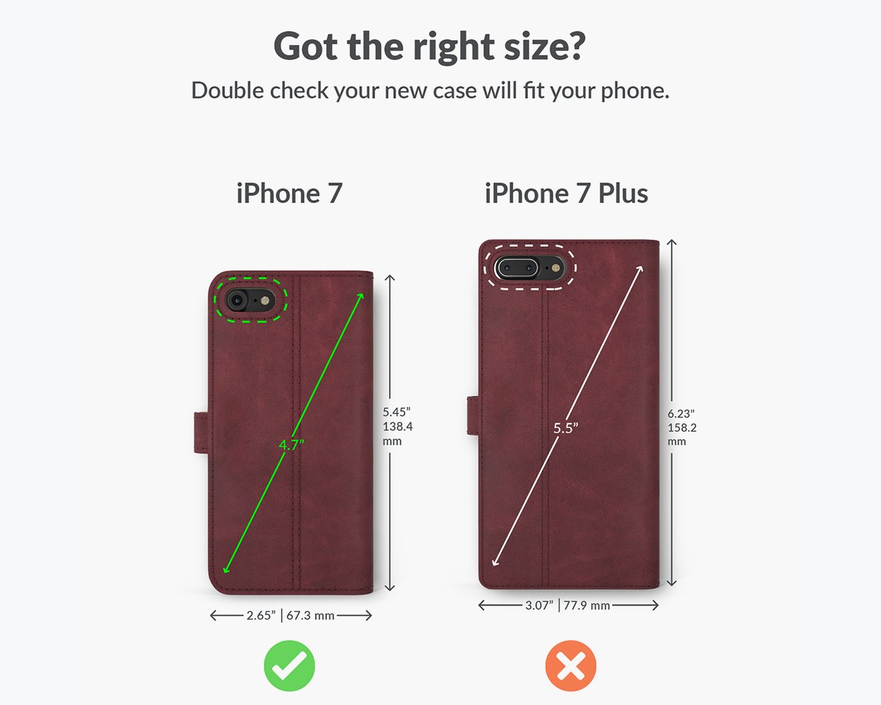 Apple iPhone 7 - Vintage Leather Wallet Phone Case