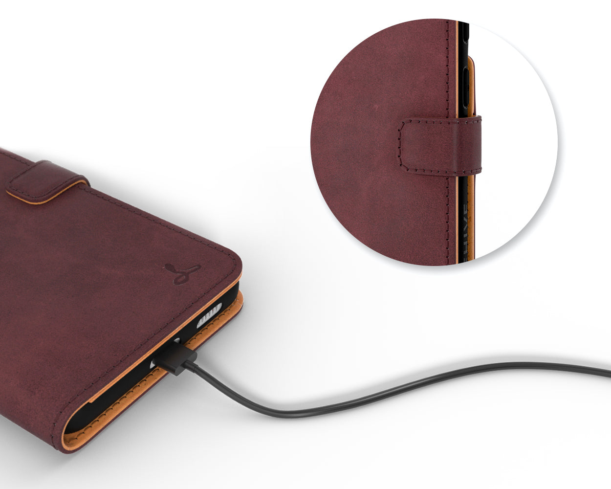 Vintage Leather Wallet - Samsung Galaxy S21 FE