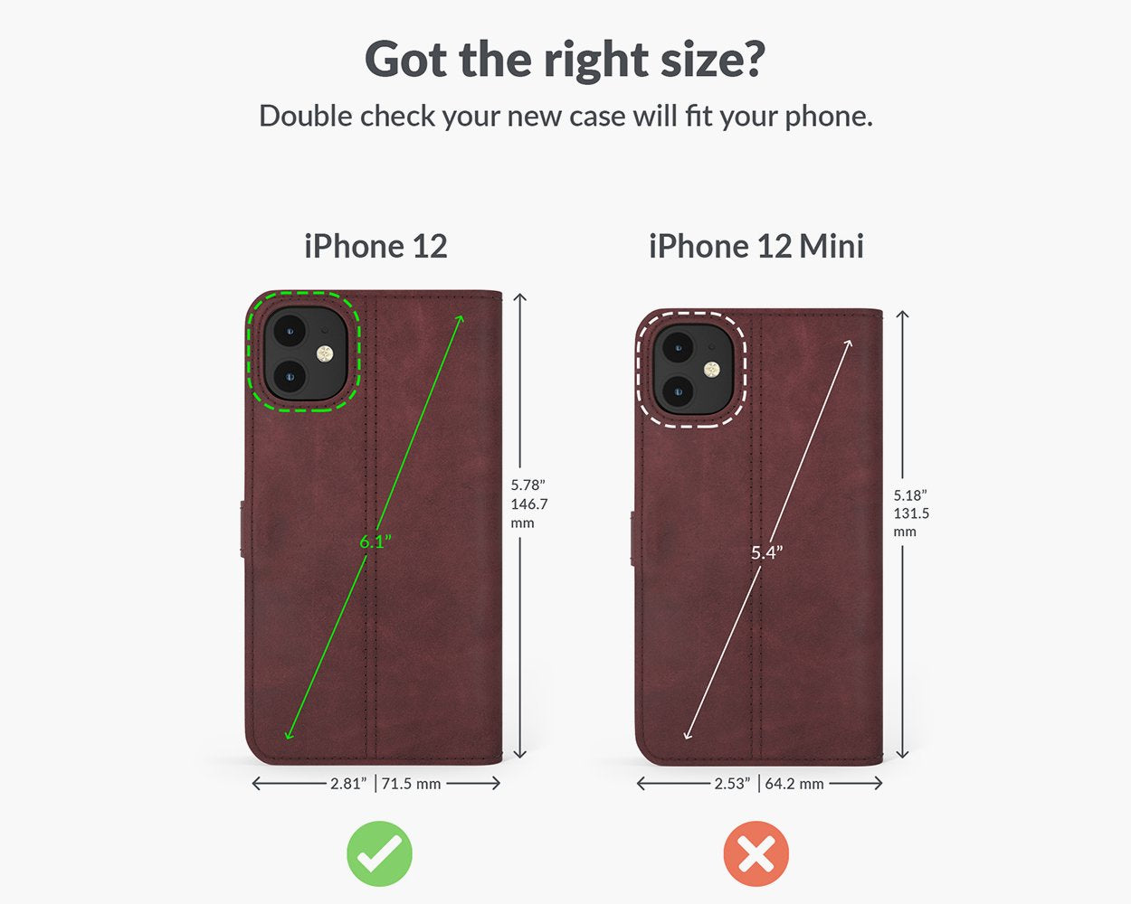 Apple iPhone 12 - Vintage Leather Wallet Phone Case