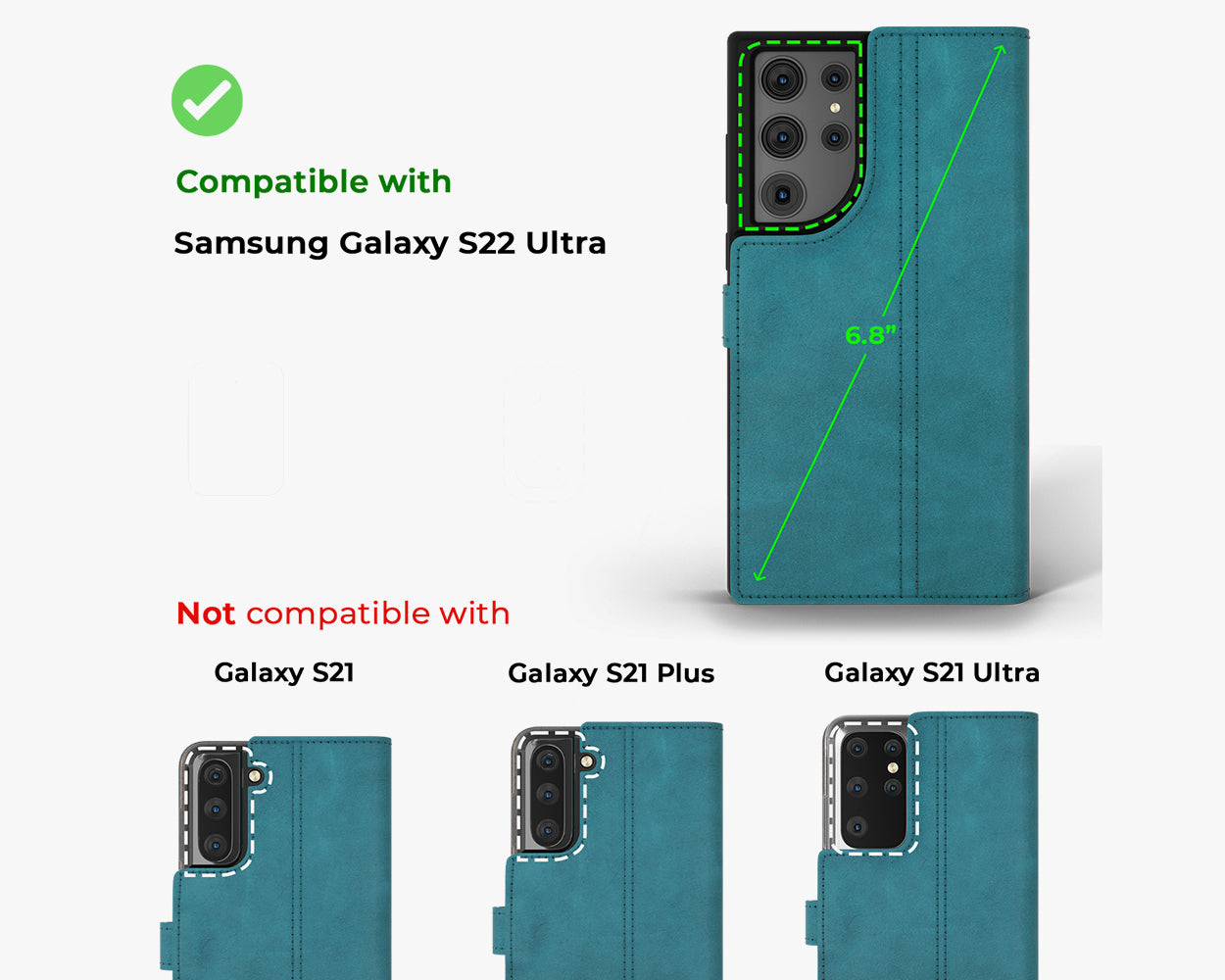 Samsung Galaxy S22 Ultra - Vintage Leather Wallet Phone Case