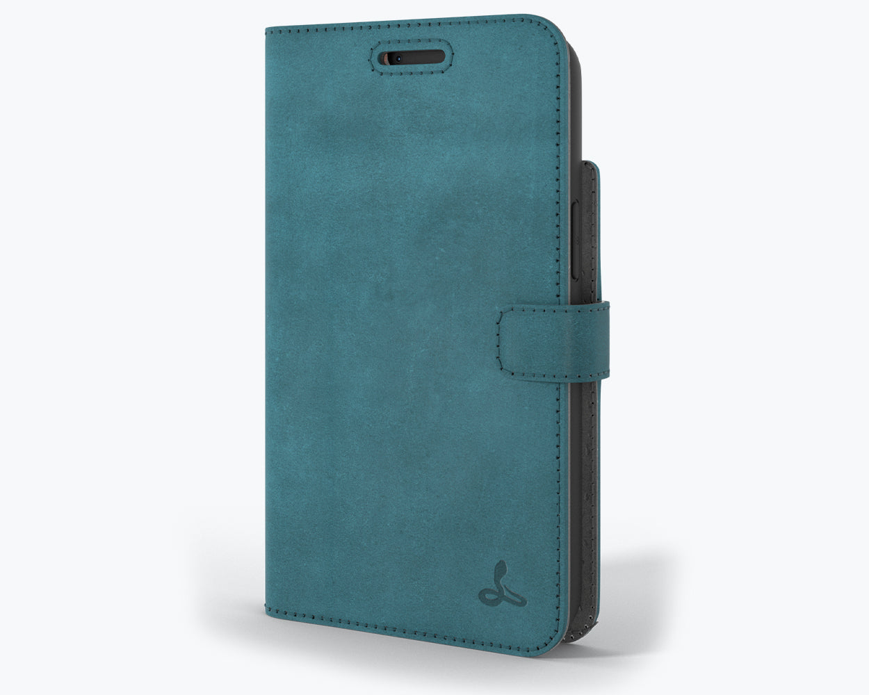 snakehive phone case iPhone 13 - Vintage Leather Wallet Phone Case - Snakehive - Navy
