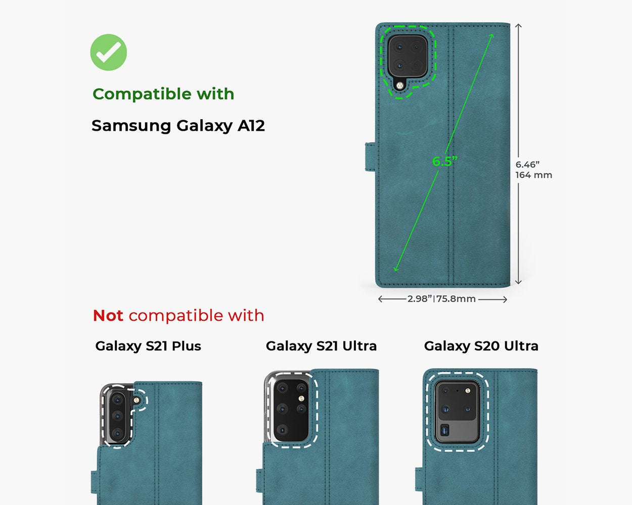 Vintage Leather Wallet - Samsung Galaxy A12
