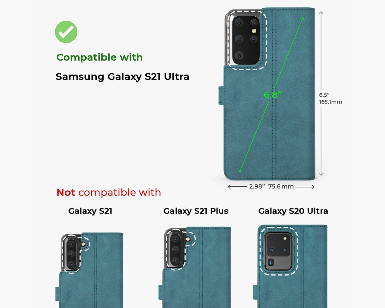 Samsung Galaxy S21 Ultra - Vintage Leather Wallet Phone Case