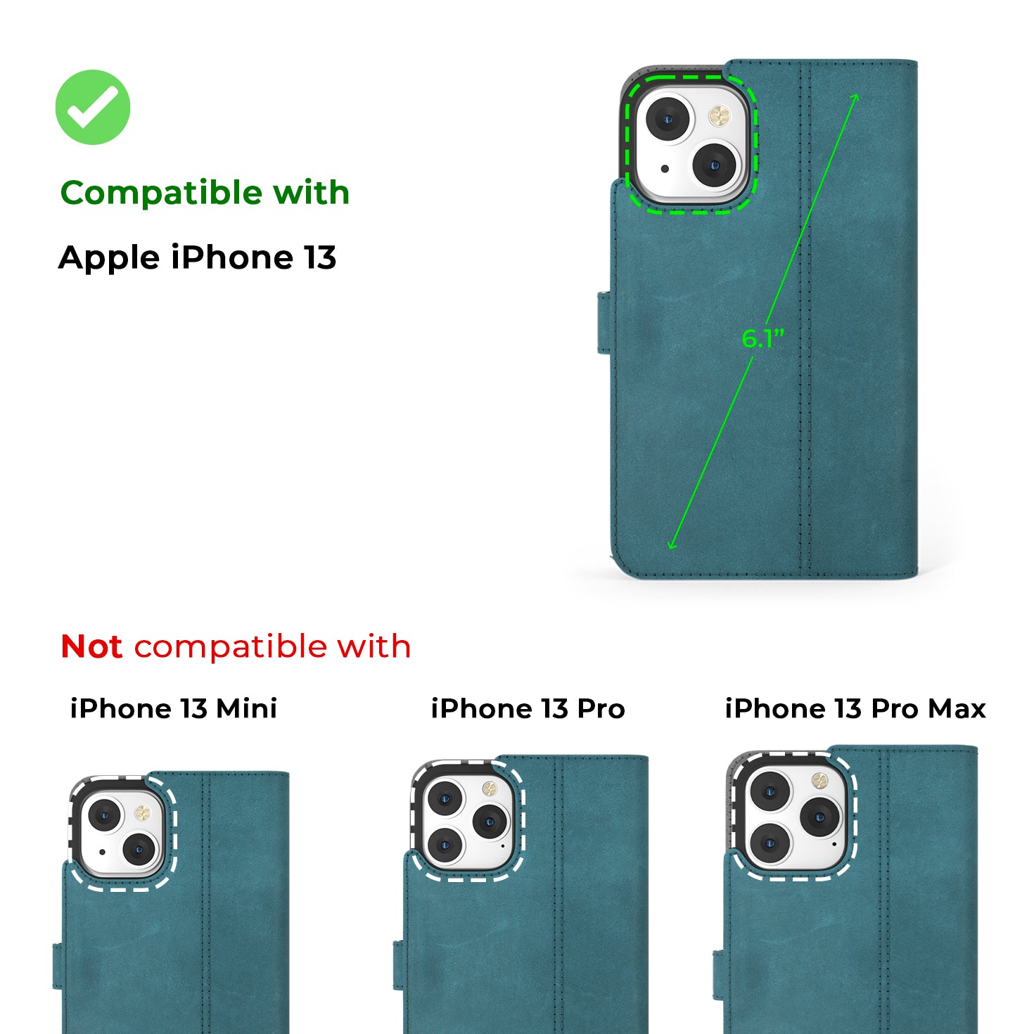 Apple iPhone 13 - Vintage Leather Wallet Phone Case