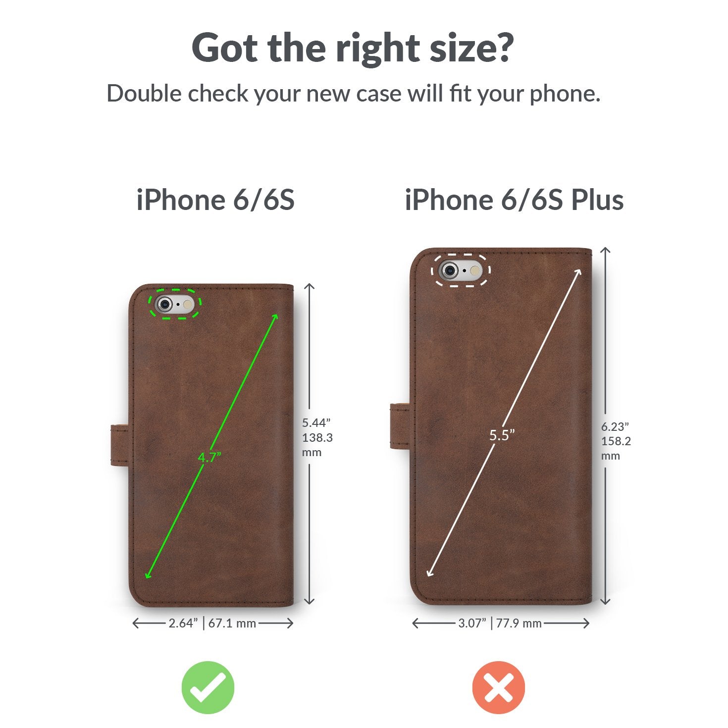 Apple iPhone 6/6S - Vintage Leather Wallet Phone Case