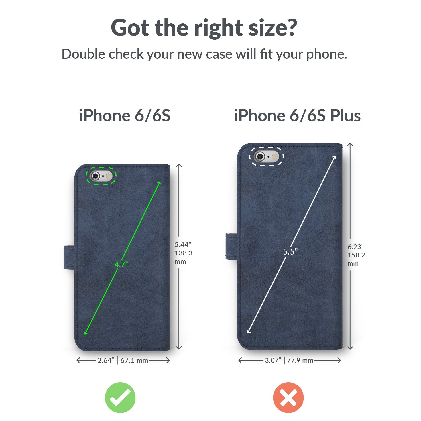 Apple iPhone 6/6S - Vintage Leather Wallet Phone Case