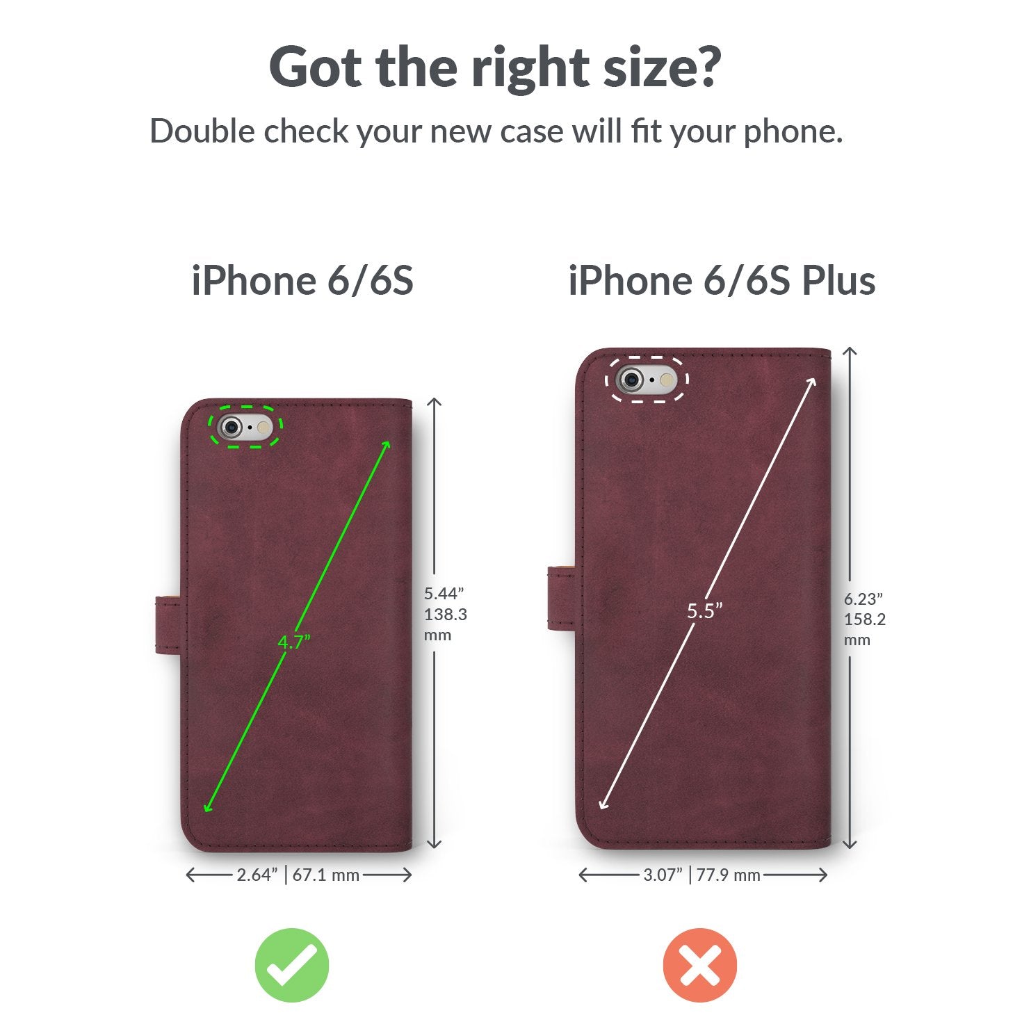 Apple iPhone 6/6S - Vintage Leather Wallet Phone Case